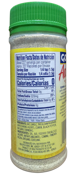 Goya Adobo, Mescla de Especias con Comino, - Goya Adobo, Gewürzmischung mit Kreuzkümmel, 340 g
